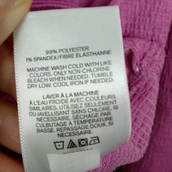 Express Faux Wrap Surplice Top Pink Purple SZ Small - Picture 6 of 6